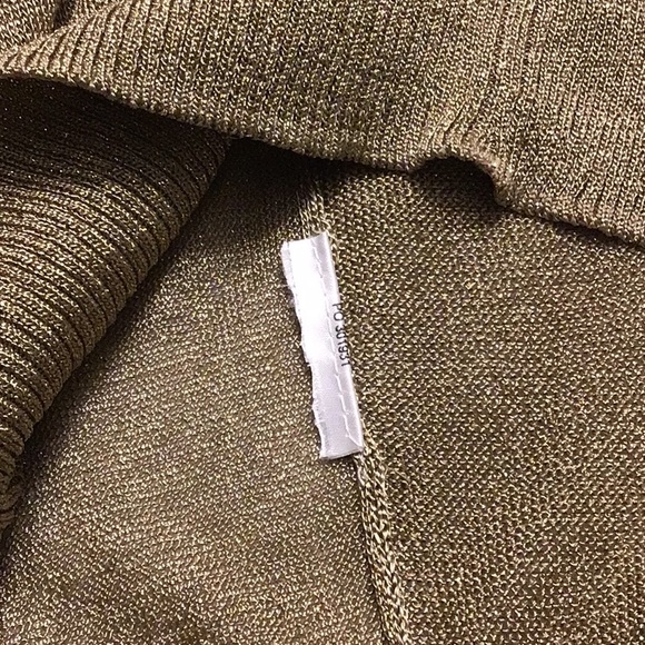 Olsen Europe Gold Metallic V-Neck Women's Sweater Size S-M / 8 - Picture 10 of 10